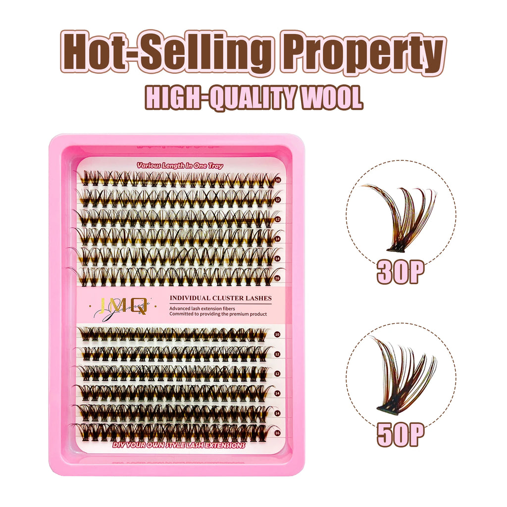 LAKANAKU 168 Piece Cat Eye Lash Cluster