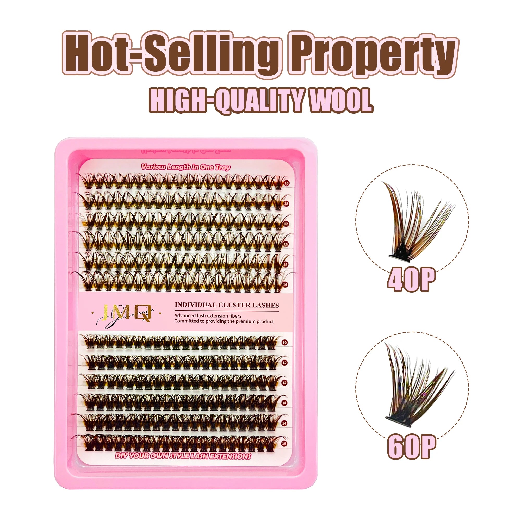 LAKANAKU 168 Piece Cat Eye Lash Cluster
