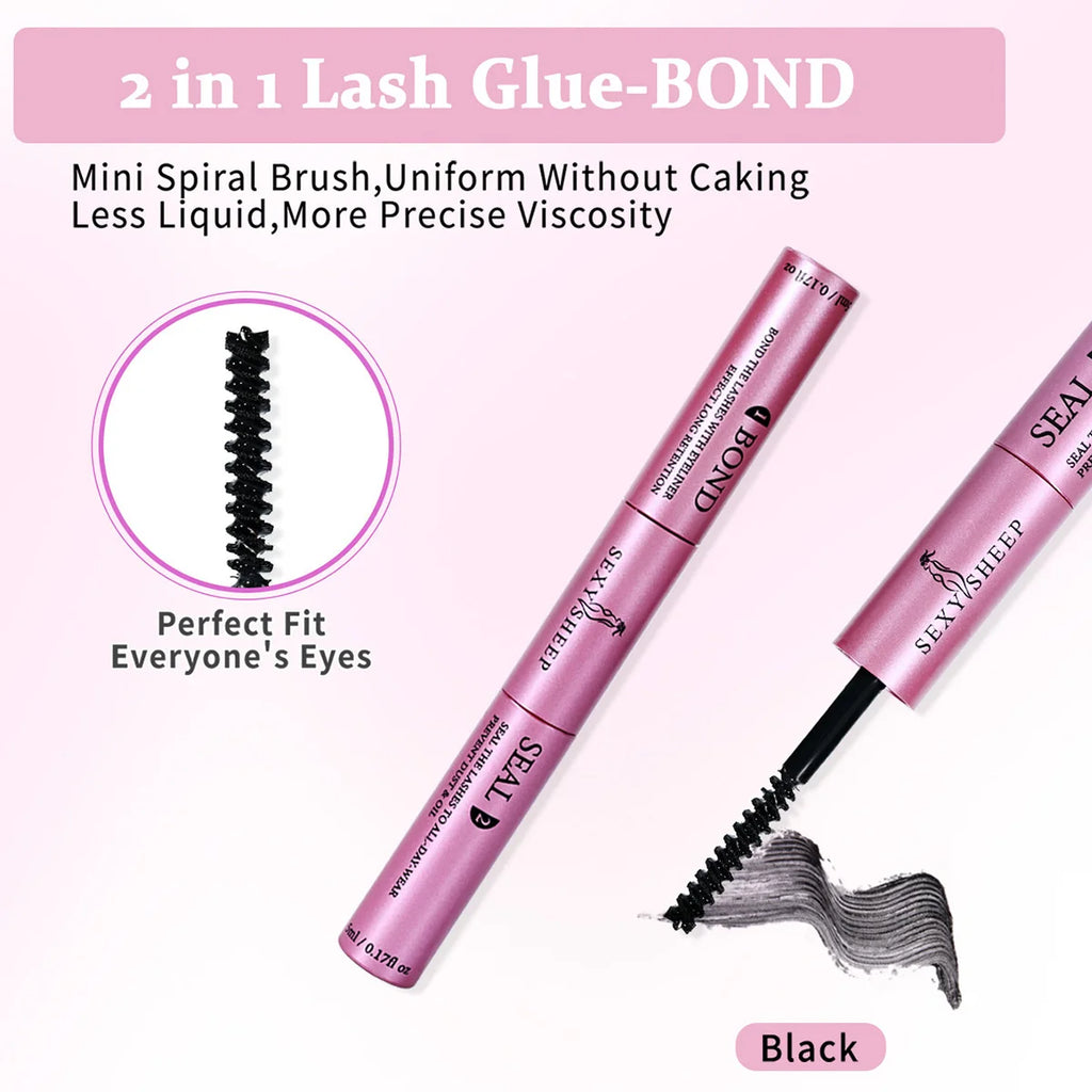 2 in 1 Lash Cluster Bond and Seal/ extreme hold Waterproof Glue for Eyelash Clusters